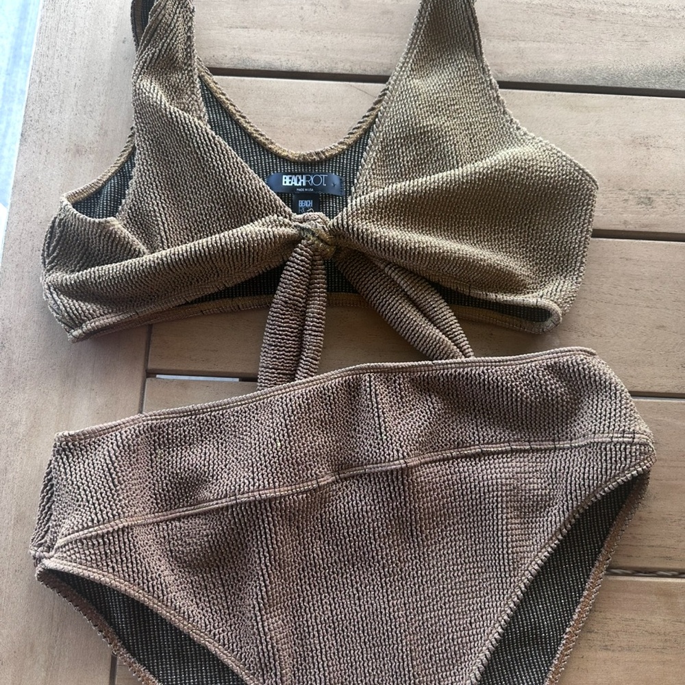 Beach Riot Ritzy Highway Bikini Set in Mocha - Picture 3 of 5